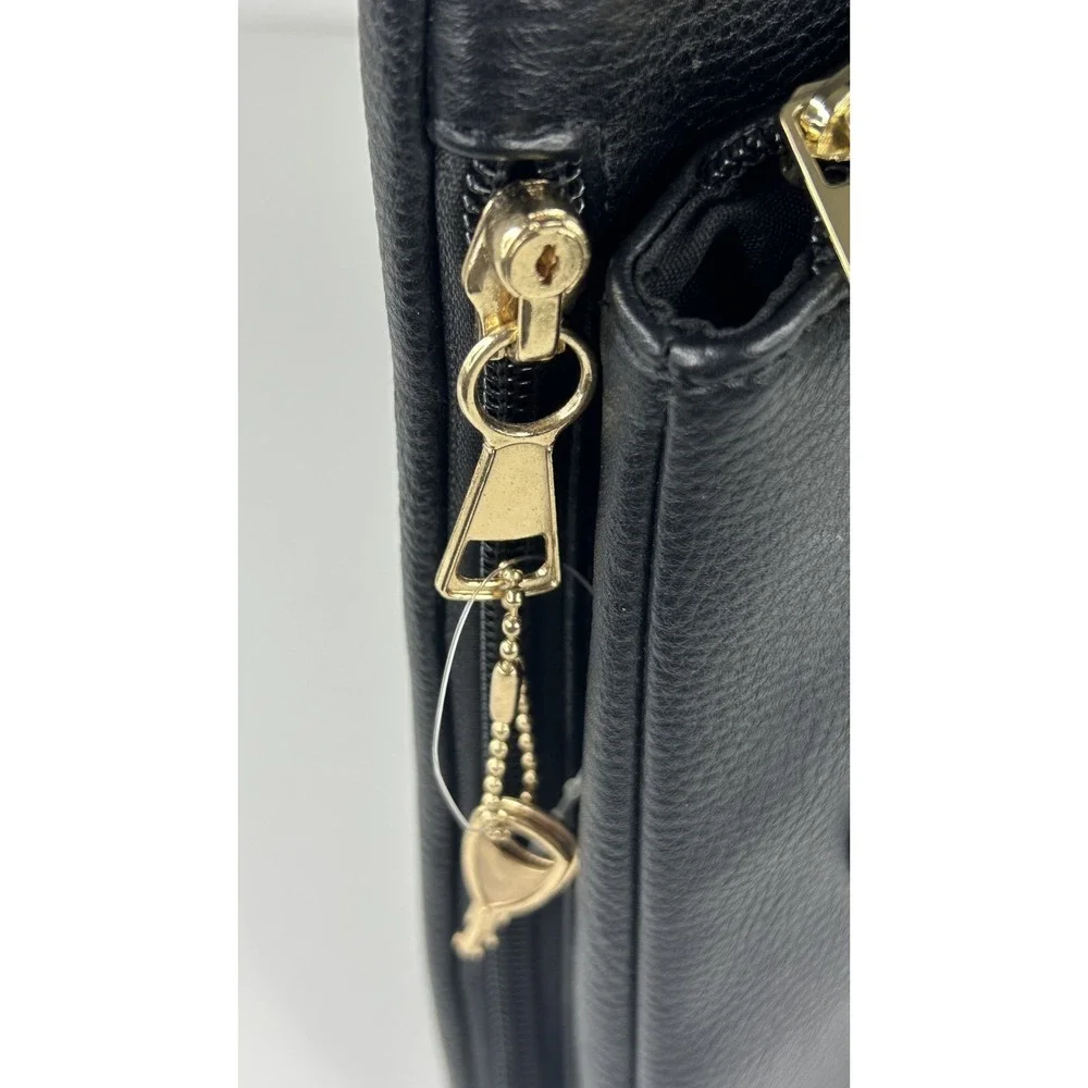 Bulldog Cases Conceal & Carry Black Crossbody Purse BDP-030 w/Holster & FOB NWOT